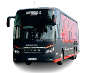 Bus Car du Stade Rennais FC par Breizhcab, nouveau transporteur du SRFC depuis le 1er juillet 2024